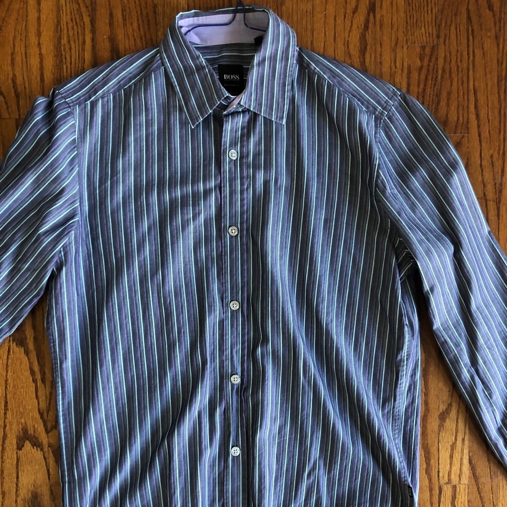 Hugo Boss Purple/Blue stripped shirt